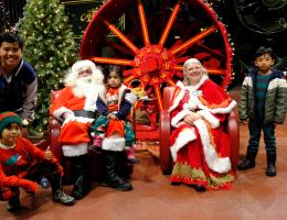 Santa and Mrs. Claus at Christmas at Reynolds